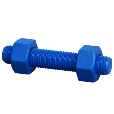 High temperature strength PTFE coated thread stud bolts and nuts DIN976