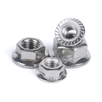 DIN6923 M6 M8 304 316 Stainless Steel Serrated Hexagon Flange Nuts